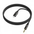 Аудіокабель BOROFONE BL22 iP to 3.5mm male, nylon braid, 1m, Black (6941991117749) (15271)