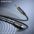 Аудіокабель BOROFONE BL22 iP to 3.5mm male, nylon braid, 1m, Black (6941991117749) (15271)