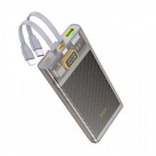Зовнішній акумулятор HOCO J104 Discovery edition 22.5W fully compatible power bank with cable(10000mAh) Gray (6931474788955) (17271)