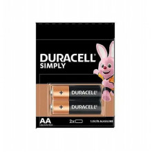 Щёлочные батарейки Duracell LR6 AA 1.5V 2 шт. (22371)