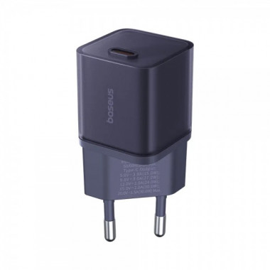 Мережевий зарядний пристрій Baseus  GaN5 Fast Charger(mini) 1C 30W EU Purple (CCGN070705) (371)