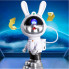 Светильник ночник Астронавт в форме кролика-космонавта Rabbit Star 23 см с эффектом звездного неба и пультом (9371)