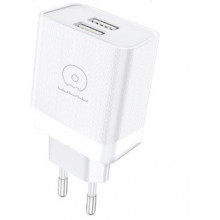 Мережевий зарядний пристрій WUW-C222 2.4A Charger 2 USB A white (C222) (471) Мережевий зарядний пристрій WUW-C222 2.4A Charger 2 USB A white (C222) (471)