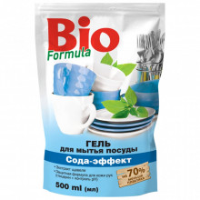 Средство для ручного мытья посуды Bio Formula Сода-эффект дой-пак 500 мл (4823015922725) (7471)