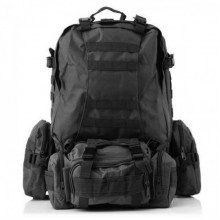 Рюкзак тактический военный с подсумками 55 л Tactical Backpack B08 Чёрный (17671)