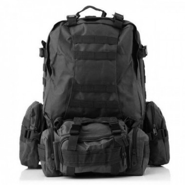 Рюкзак тактический военный с подсумками 55 л Tactical Backpack B08 Чёрный (17671)