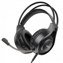 Игровые наушники с микрофоном HOCO W106 Tiger Gaming Headset проводные, с оголовьем Черные (18671)