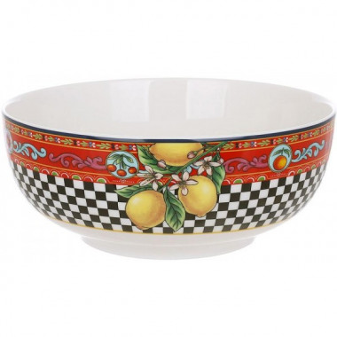Салатник порцеляновий Sicilia "Limoni" 1600мл (Лимони) (4771)