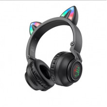 Бездротові накладні навушники BOROFONE BO18 Cat ear BT headphones Black (6974443384949) (18871)