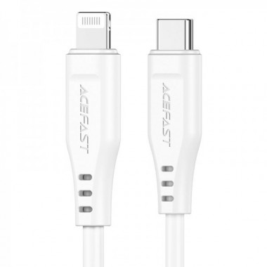 Кабель ACEFAST C3-01 Type-C to iP 3A, 30W, TPE, TPE connectors, White (6974316280811) (14971)