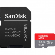 Карта памяти SanDisk 64GB microSD class 10 UHS-I Ultra (SDSQUAB-064G-GN6MA) (17081)