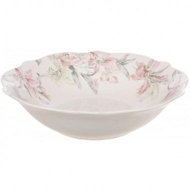Тарілки порцелянові "Pink Orchid" Ø23х6см, 2 глибокі тарілки (19281)