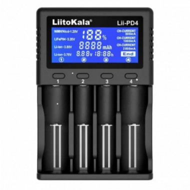 Универсальное зарядное устройство LiitoKala Lii-PD4 4 канала с экраном (21581)