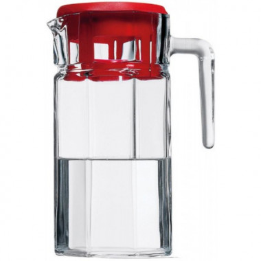Глечик скляний Kosem Jugs 1235мл з пластиковою кришкою (3581)