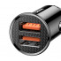 Автомобильное зарядное устройство Baseus Circular Plastic A+A 30W Dual QC3.0 Черный (CCALL-YD01) (3681)