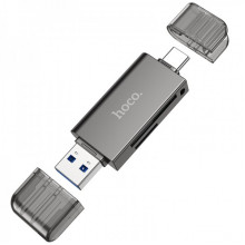 Картридер HOCO HB39 USB/Type-C 3.0 high-speed card reader Metal Gray (6942007604819) (14781)