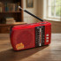 Радиоприёмник FM USB MicroSD Golon ICF-8 на аккумуляторе 18650 Красный (20981)