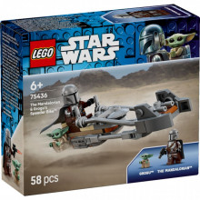 Конструктор LEGO Star Wars Скоростной мотоцикл Мандалорца и Грогу (75436) (21981)
