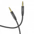 Аудiокабель HOCO UPA19 3.5mm male to 3.5mm male, nylon braid, 1m, Black (6931474759863) (15391)
