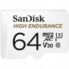 Карта памяти SanDisk 64GB microSDXC class 10 UHS-I U3 V30 High Endurance (SDSQQNR-064G-GN6IA) (491)