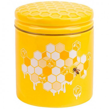 Банка керамічна "Sweet Honey" 480мл для сипучих продуктів, жовтий (2591)