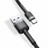 Кабель Baseus Cafule USB 2.0 to Type-C 3A 1M Черный/Серый (CATKLF-BG1) (3591)