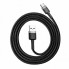 Кабель Baseus Cafule USB 2.0 to Type-C 3A 1M Черный/Серый (CATKLF-BG1) (3591)