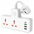 Мережевий подовжувач HOCO  AC12A Reise 2-position expansion socket(PD30W/1C3A) (8.5 cm) White (6942007607100) (19791)