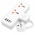 Мережевий подовжувач HOCO  AC12A Reise 2-position expansion socket(PD30W/1C3A) (8.5 cm) White (6942007607100) (19791)