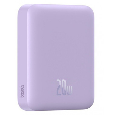 Зовнішній акумулятор Baseus Magnetic Mini Air Wireless Fast Charge Power Bank 6000mAh 20W Nebula Purple（With Simple Series Charging Cable Type-C to (P10059002513-00) (19102)