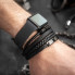 Браслет мужской кожаный METAL COLOR: A3 черный плетеный 19-21 см (2396415402)