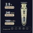Профессиональная машинка для стрижки беспроводная аккумуляторная LED-дисплей VGR V-901 + 4 насадки (14302)