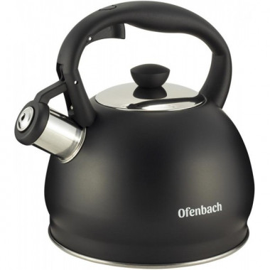 Чайник Ofenbach Magic Kettle 2л з нержавіючої сталі зі свистком, чорний матовий (1502)