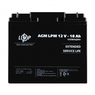 Распродажа Аккумулятор AGM LPM 12V - 18 Ah (15502)