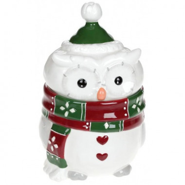 Банка керамічна «Совушкін Затишок» 1100мл, яскравий шарфик (2502)