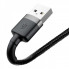 Кабель Baseus Cafule Cable USB For iP 2A 3m Gray+Black (CALKLF-RG1) (14702)