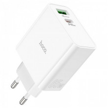 Сетевое зарядное устройство адаптер HOCO C113A Awesome 1USB/1Type-C, 65W, поддержка быстрой зарядки PD/QC/FCP/AFC (18702)
