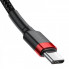 Кабель Baseus Cafule Type-C to Type-C PD2.0 60W 20V 3A 1M Черный/Красный (CATKLF-G91) (3702)