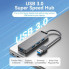 USB-хаб Vention 4-Port USB 3.0 Hub With Power Supply 0.15M Black (CHLBB) (CHLBB) (14802)