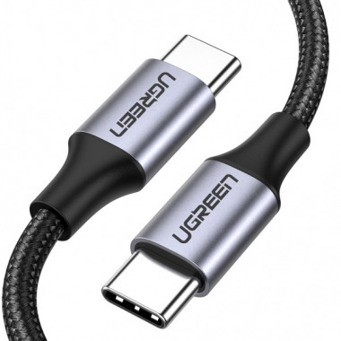 Кабель UGREEN US261 USB-C to USB-C PD Fast Charging Cable 3A Max Gray Black 1m (UGR-50150) (15012)
