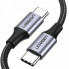 Кабель UGREEN US261 USB-C to USB-C PD Fast Charging Cable 3A Max Gray Black 1m (UGR-50150) (15012)