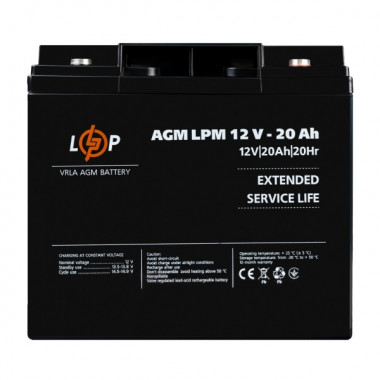 Аккумулятор AGM LPM 12V - 20 Ah под болт М5 (2312)