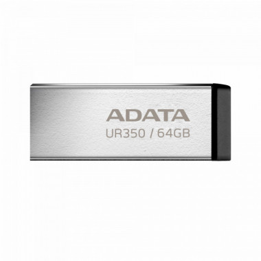 Флеш-накопичувач ADATA USB 3.2 UR 350 64Gb Silver/Black (UR350-64G-RSR/BK) (312)
