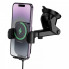 Автотримач для телефона з БЗП BOROFONE BH222 Leading push-type wireless fast charging car holder(center console) Black (6941991119019) (20512)