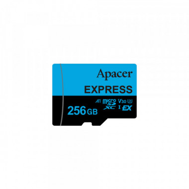 Карта пам'яті microSDXC  (UHS-1 U3) Apacer Express 256Gb class 10 V30 A1  Read/Write:810/700 MB/sec (Compatible with Nintendo Switch 2) (AP256GMCEXG3X17-RA) (512)