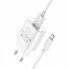 Мережевий зарядний пристрій з кабелем HOCO C109A Fighter single port QC3.0 charger set(Micro) White (6931474784827) (14612)