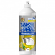 Средство для ручного мытья посуды Wash&Free Сочный лимон и мята 1000 г (4823128001355) (7612)