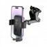 Автотримач для телефона HOCO H79 Vista push-type car holder (center console) Black Metal Gray (6942007647892) (19712)
