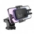 Автотримач для телефона HOCO H79 Vista push-type car holder (center console) Black Metal Gray (6942007647892) (19712)