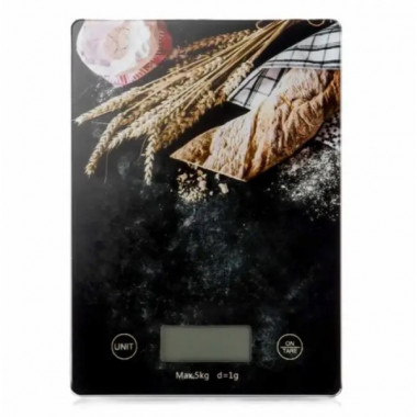 Весы кухонные электронные Domotec MS-10004 до 5 кг Черные (9422)